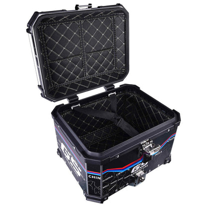 LGP Top Box 45L Black Map Line With Backrest - LGPT0063