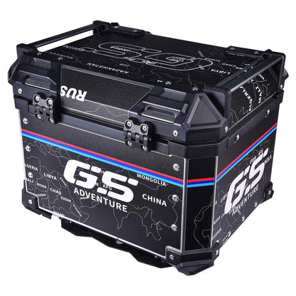 LGP Top Box 45L Black Map Line With Backrest - LGPT0063