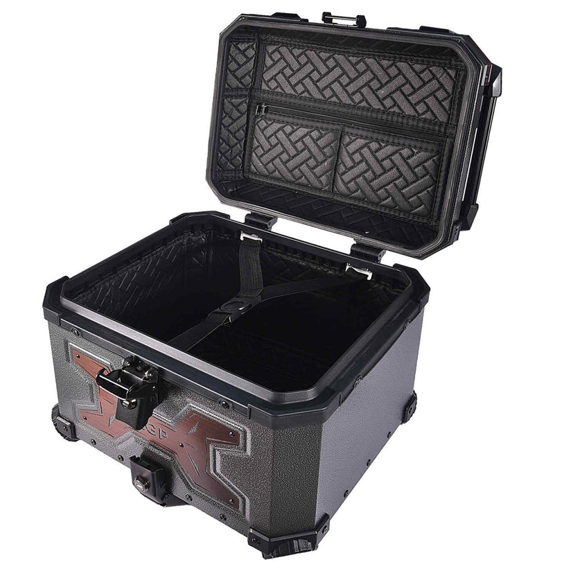 LGP Top Box 45L Gray Wrinkles Copper With Backrest - LGPT0091