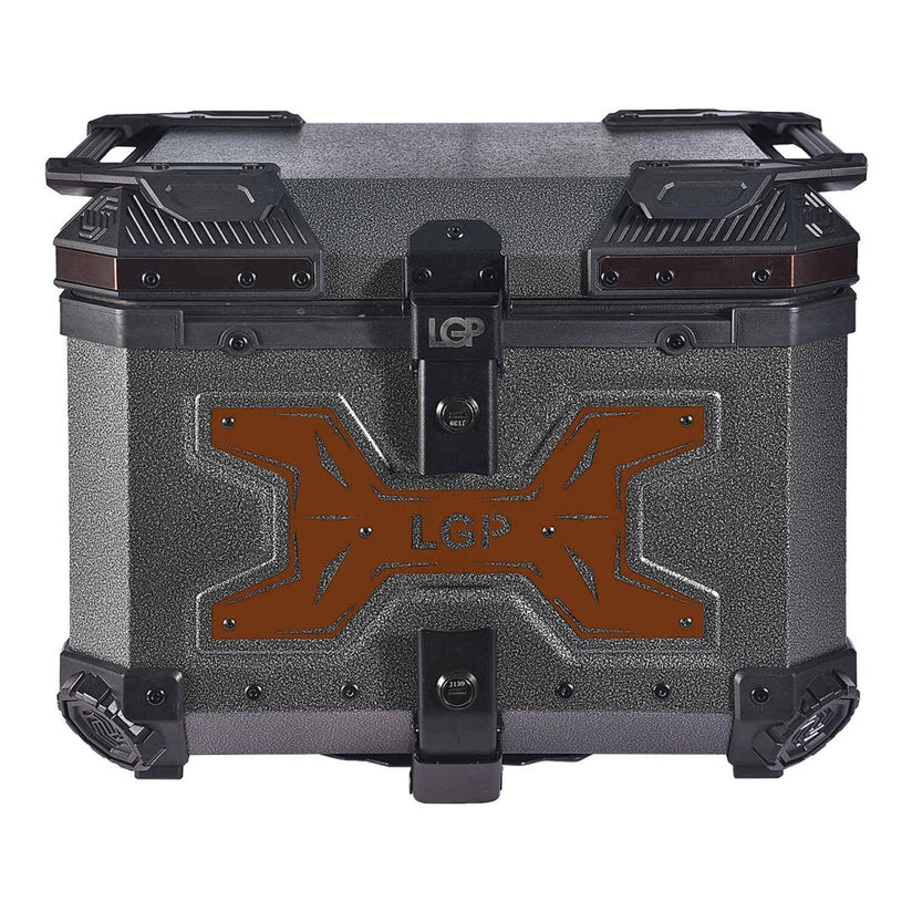 LGP Top Box 45L Gray Wrinkles Copper With Backrest - LGPT0091