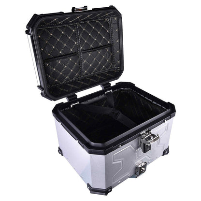 LGP Top Box 45L Silver Double Type X With Backrest - LGPT0059
