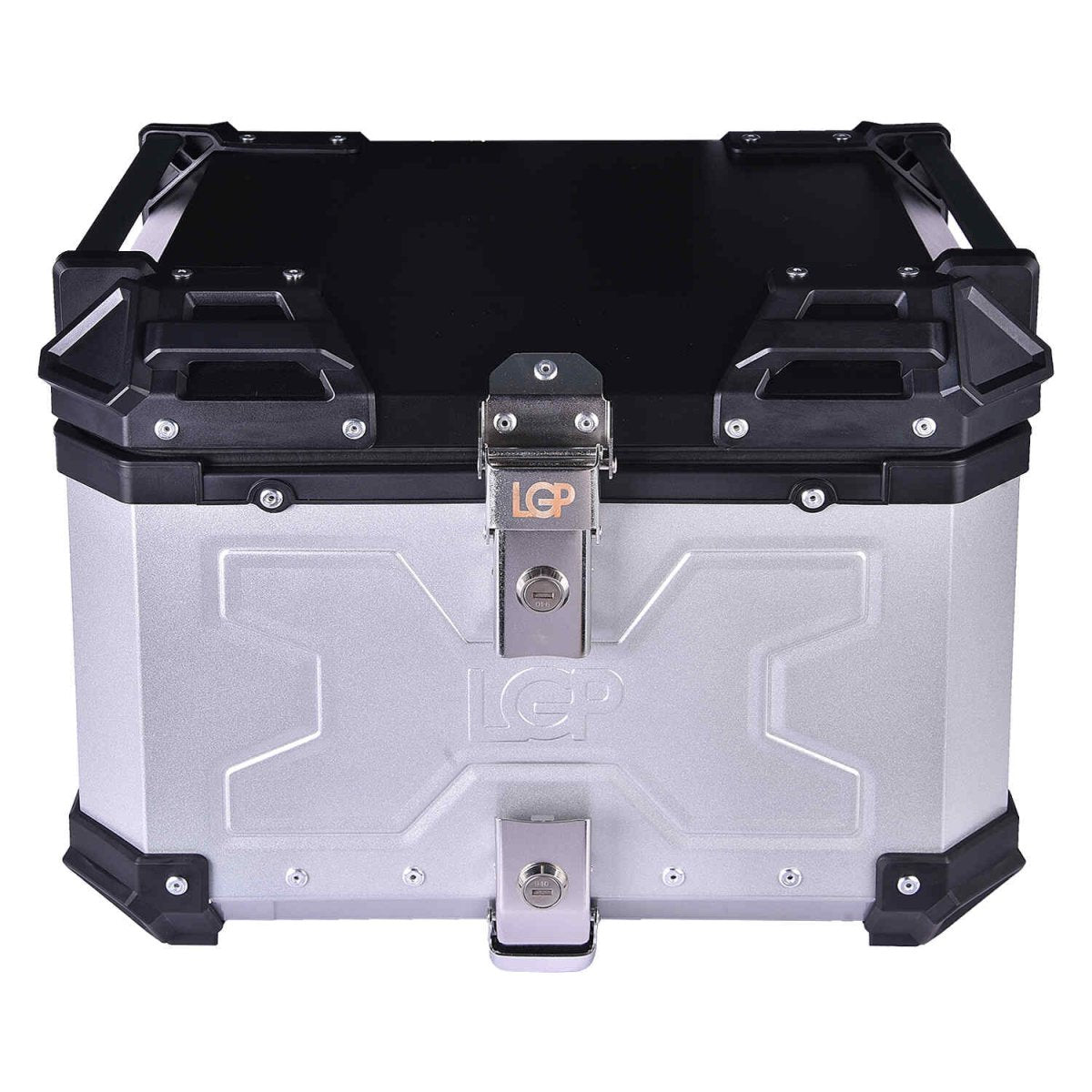 LGP Top Box 45L Silver Double Type X With Backrest - LGPT0059