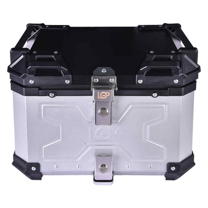 LGP Top Box 45L Silver Double Type X With Backrest - LGPT0059