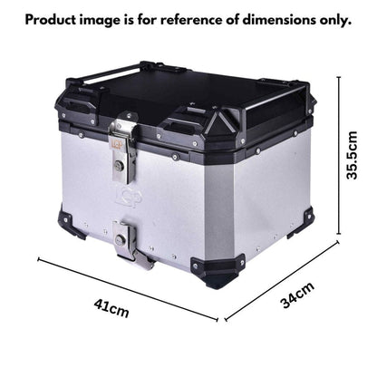 LGP Top Box 45L Silver With Backrest - LGPT0013