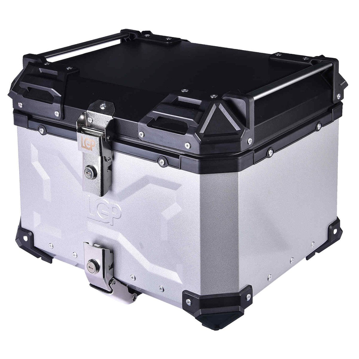 LGP Top Box 45L Silver X Type With Backrest - LGPT0015