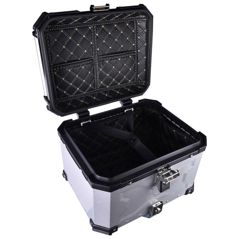 LGP Top Box 45L Silver X Type With Backrest - LGPT0015