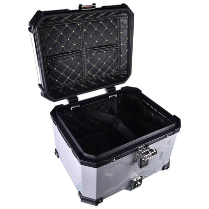 LGP Top Box 45L Silver X Type With Backrest - LGPT0015