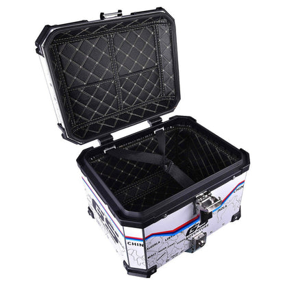 LGP Top Box 45L White Map Line With Backrest - LGPT0062