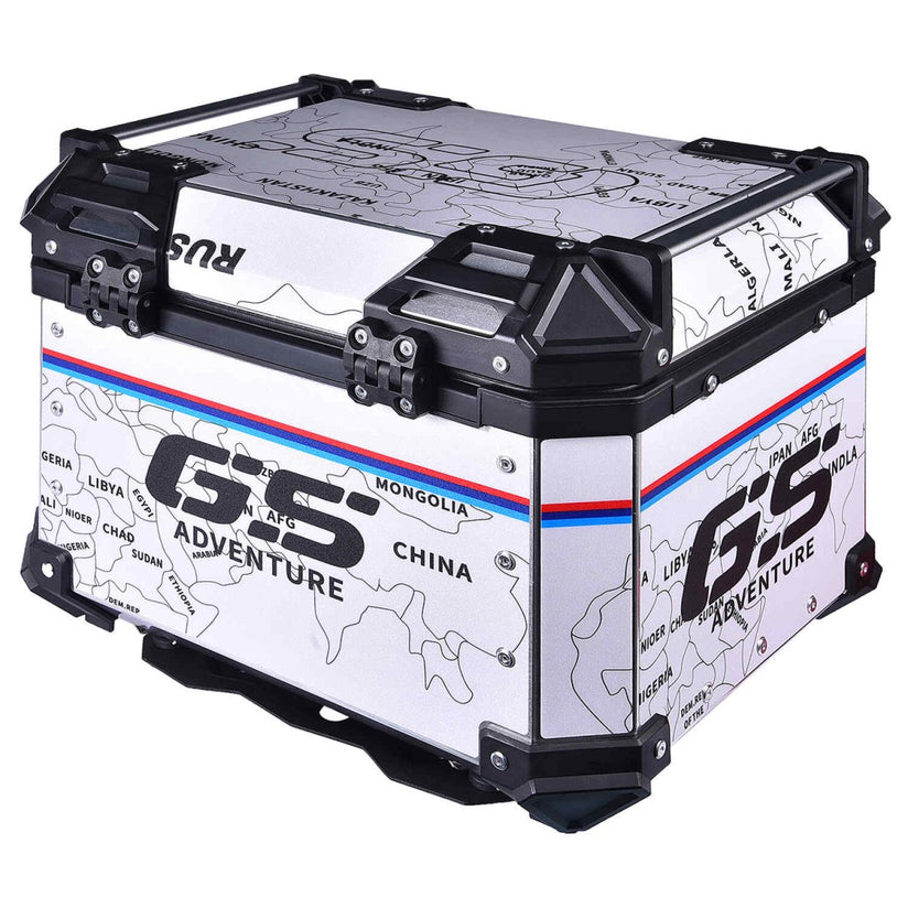 LGP Top Box 45L White Map Line With Backrest - LGPT0062
