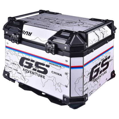 LGP Top Box 45L White Map Line With Backrest - LGPT0062