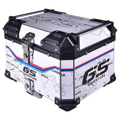 LGP Top Box 45L White Map Line With Backrest - LGPT0062