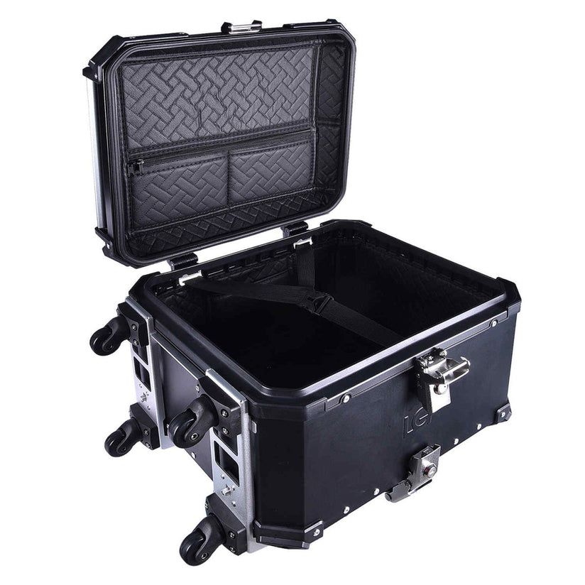 LGP Top Box 55L Black Pull Rod With Backrest - LGPT0069