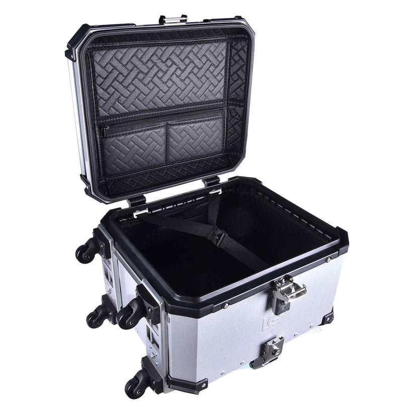 LGP Top Box 55L Silver Pull Rod With Backrest - LGPT0068