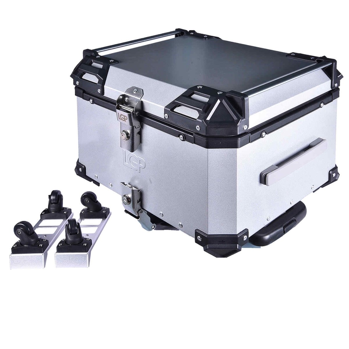 LGP Top Box 55L Silver Pull Rod With Backrest - LGPT0068