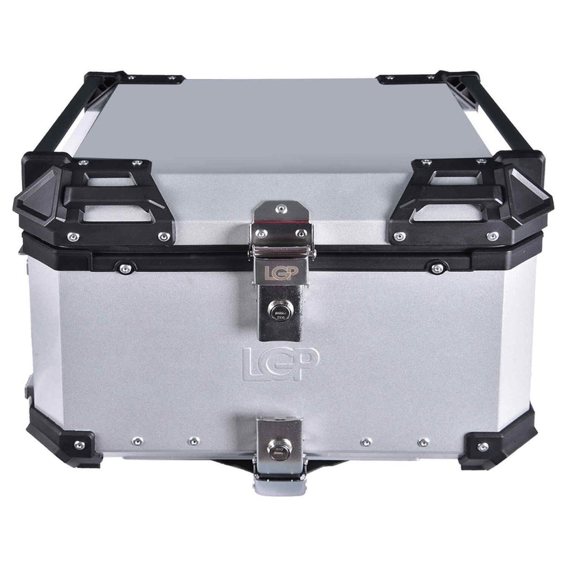LGP Top Box 55L Silver Pull Rod With Backrest - LGPT0068