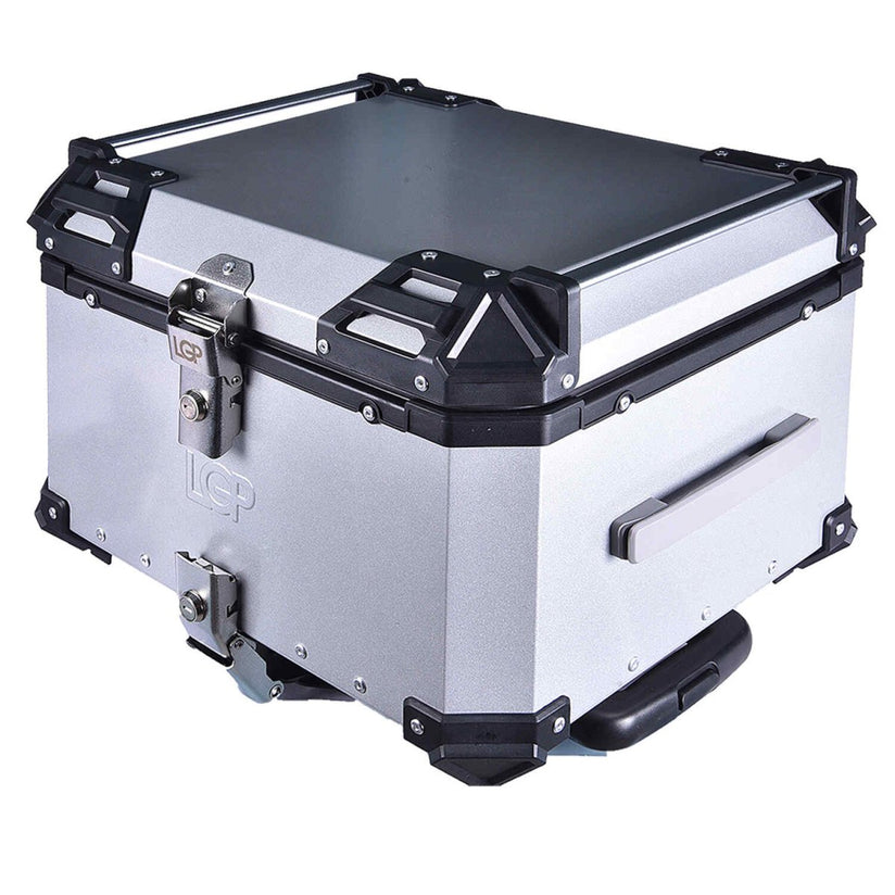 LGP Top Box 55L Silver Pull Rod With Backrest - LGPT0068