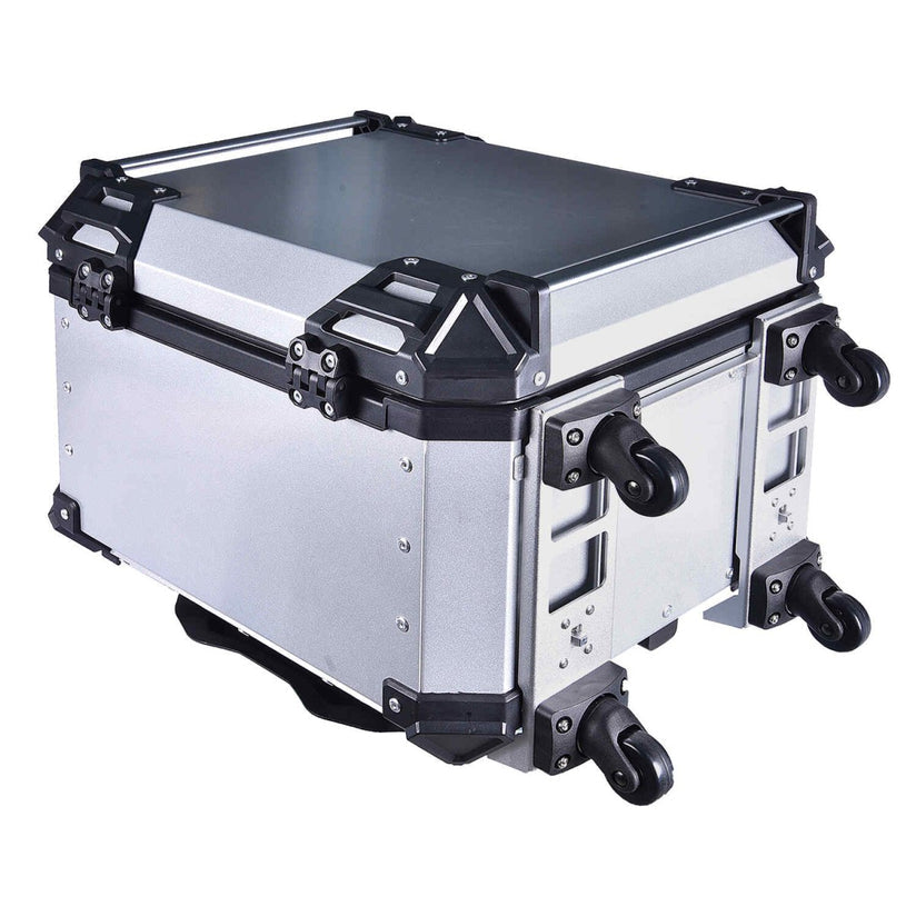 LGP Top Box 55L Silver Pull Rod With Backrest - LGPT0068