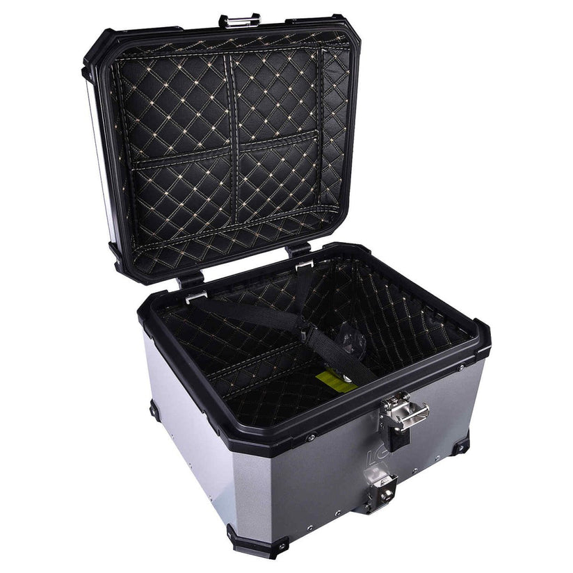 LGP Top Box 55L Silver With Backrest - LGPT0030