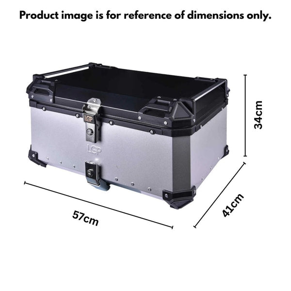 LGP Top Box 65L Silver Type X With Backrest - LGPT0037