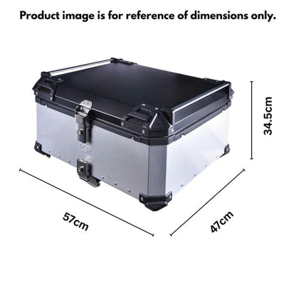 LGP Top Box 80L Silver Type X With Backrest - LGPT0072