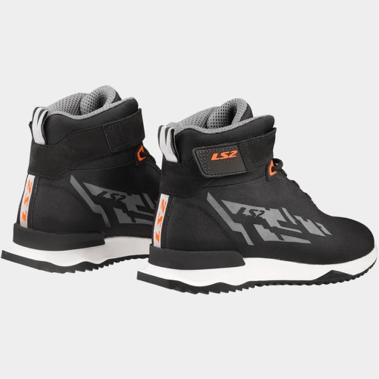 LS2 Acrux Motocycle Shoes - Black/Orange