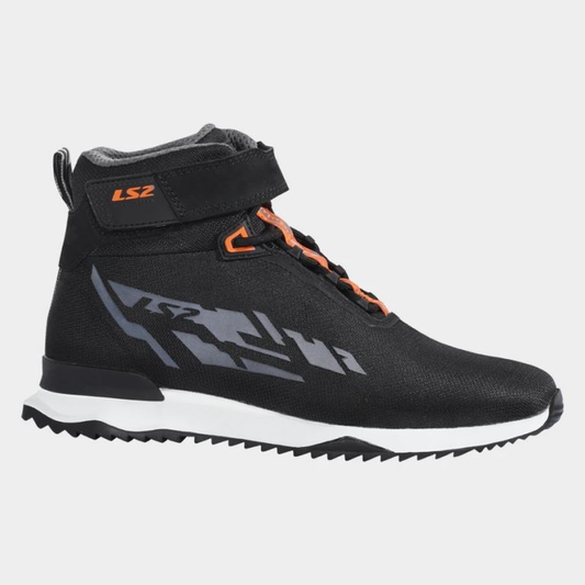 LS2 Acrux Motocycle Shoes - Black/Orange