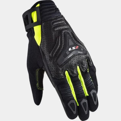 LS2 All Terrain Man Riding Gloves Black H-v Yellow