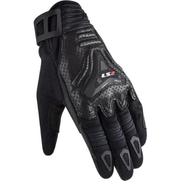 LS2 All Terrain Man Riding Gloves Black