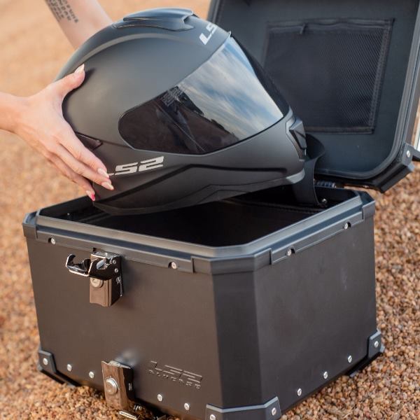 LS2 Aluminium Top Box Black - 55L