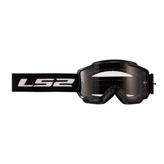 LS2 Charger Pro Goggle Black With Clear Visor