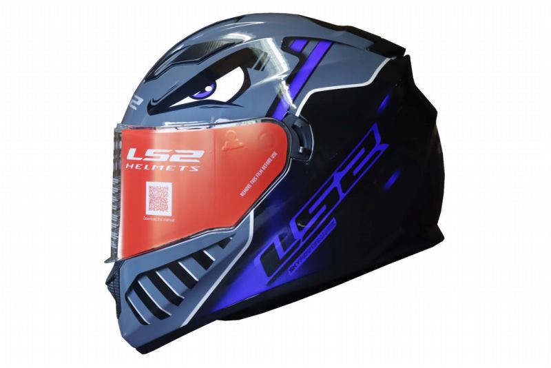 LS2 FF320 Badas Matt Black Blue - Helmet