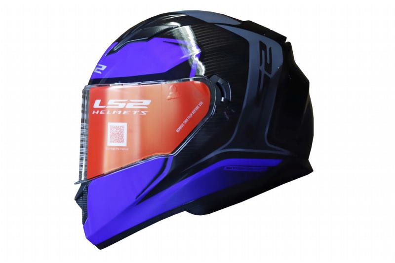 LS2 FF320 Flaux Gloss Black Blue-Helmet