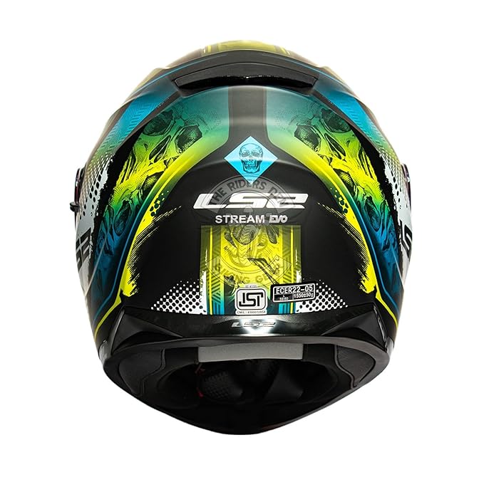 LS2 FF320 Stream Evo Mara Black H-vis Yellow D-ring Helmet