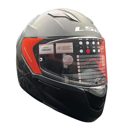 LS2 FF320 Stream Evo Viator Matt Black 7c Gray (D-ring)