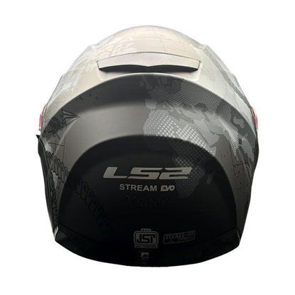 LS2 FF320 Stream Evo Viator Matt Black 7c Gray (D-ring)