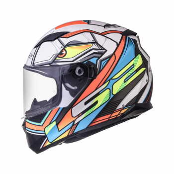 LS2 FF320 Stream Evo Xdron Matt White Neon Orange With Pinlock - Helmet