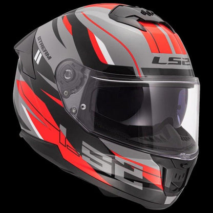 LS2 FF320 Stream II Bolt Matt Black Red-06