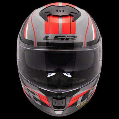 LS2 FF320 Stream II Bolt Matt Black Red-06