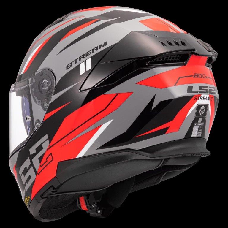 LS2 FF320 Stream II Bolt Matt Black Red-06