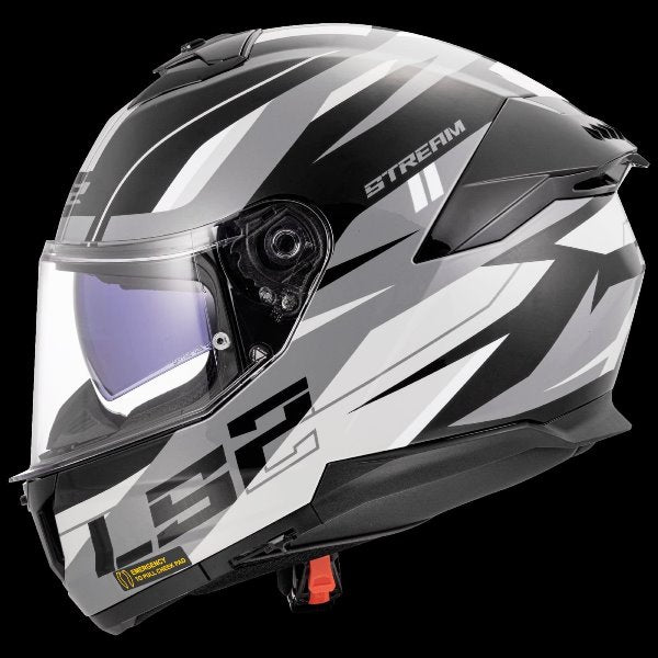 LS2 FF320 Stream II Bolt Matt Black White-06