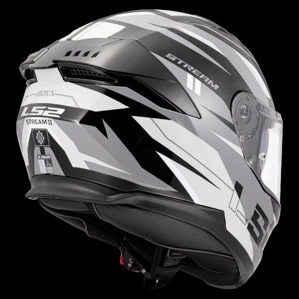 LS2 FF320 Stream II Bolt Matt Black White-06