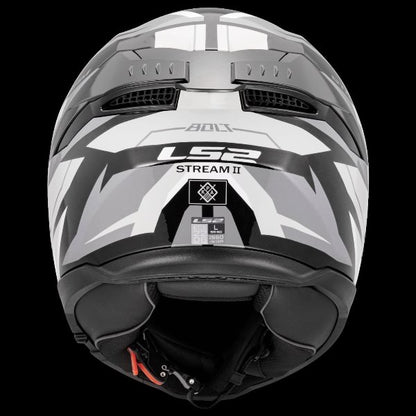 LS2 FF320 Stream II Bolt Matt Black White-06