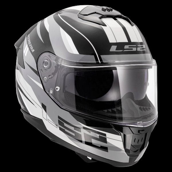 LS2 FF320 Stream II Bolt Matt Black White-06