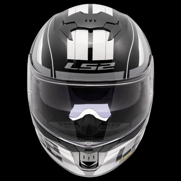 LS2 FF320 Stream II Bolt Matt Black White-06