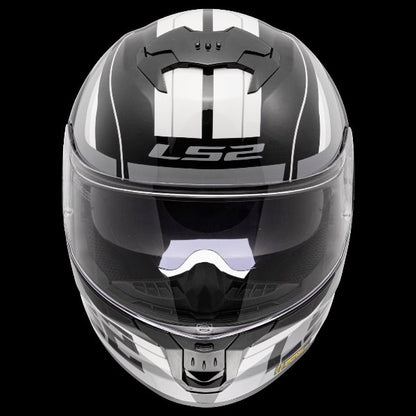 LS2 FF320 Stream II Bolt Matt Black White-06