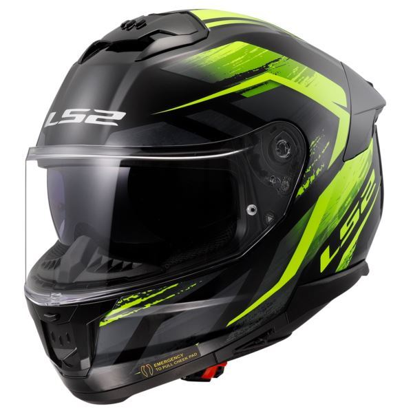 LS2 FF320 Stream II Evo Fury Black H-v Yellow-06 - Helmet