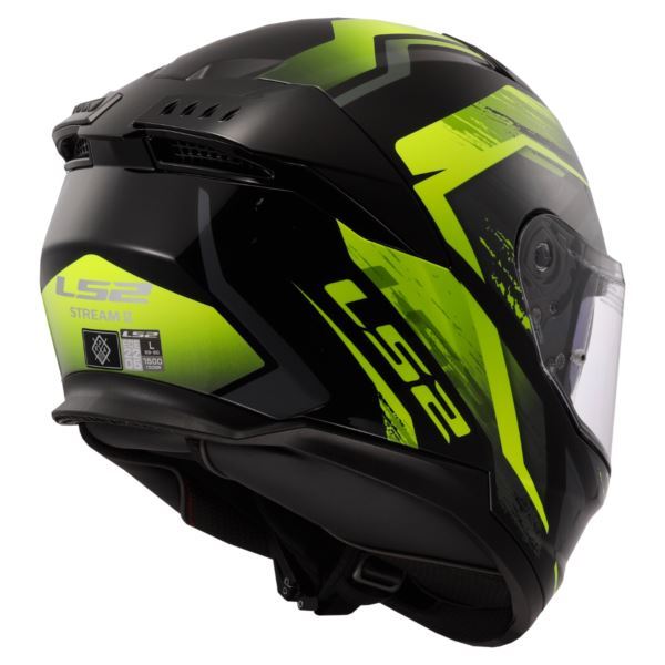 LS2 FF320 Stream II Evo Fury Black H-v Yellow-06 - Helmet - Riders Junction