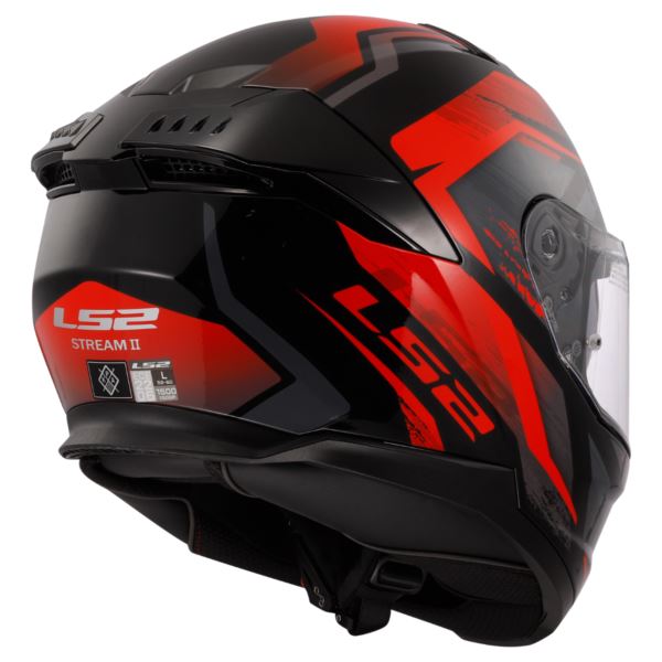 LS2 FF320 Stream II Evo Fury Black Red-06 - Helmet - Riders Junction