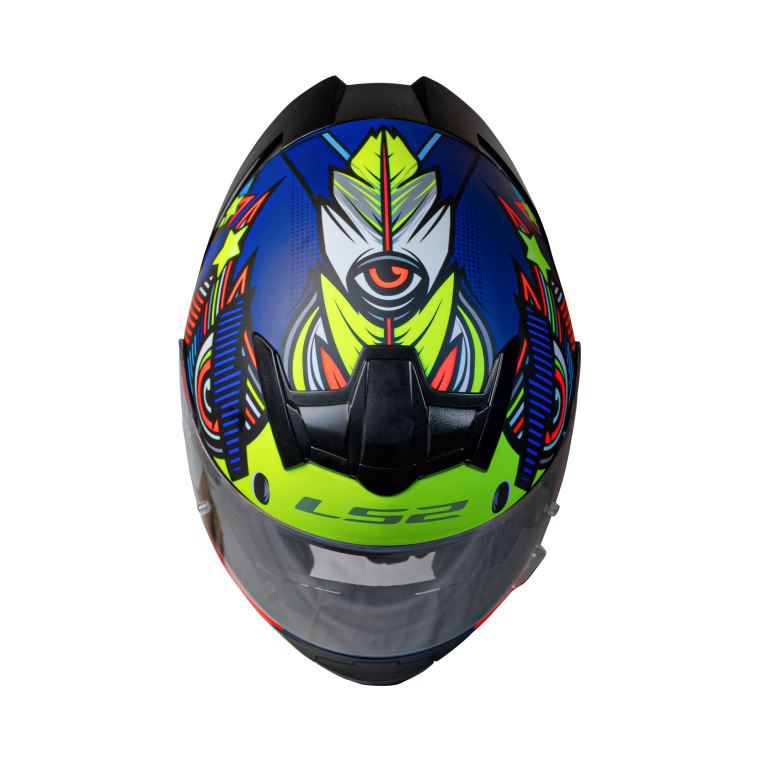 LS2 FF352 Rookie Khan Matt Navy Blue Hi-viz Yellow - Helmet - Riders Junction