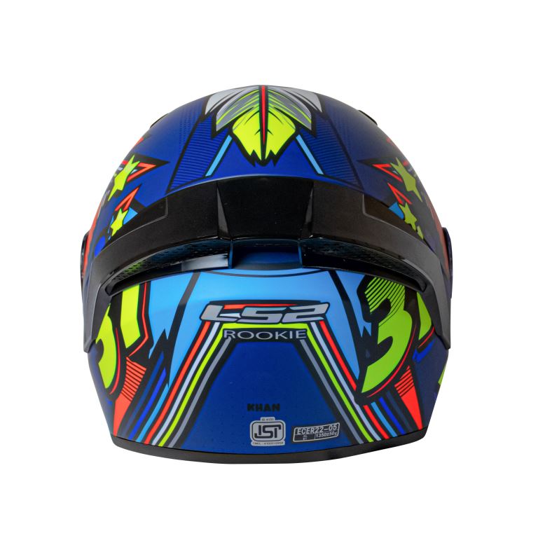 LS2 FF352 Rookie Khan Matt Navy Blue Hi-viz Yellow - Helmet - Riders Junction